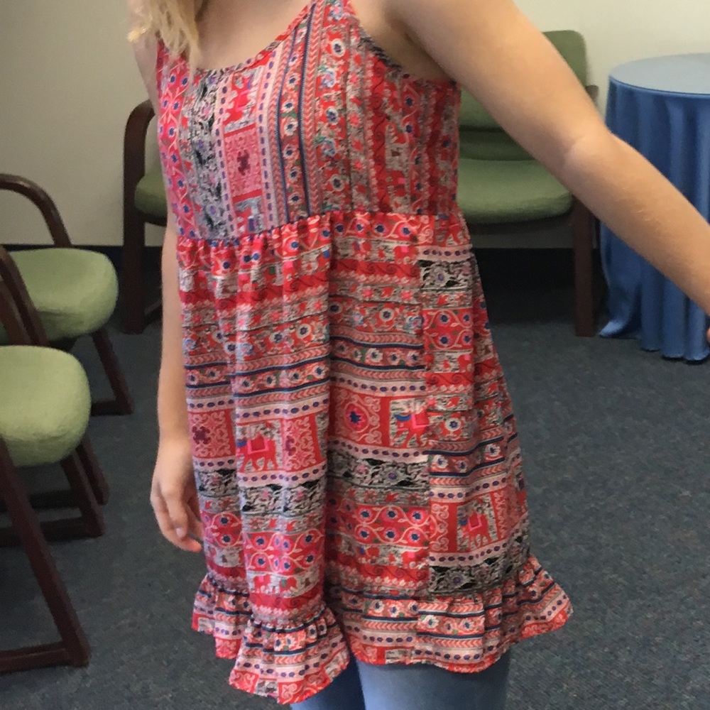 Patterned Top with spaghetti straps